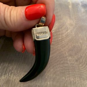 Authentic Tous Horn Onyx 925 black Pendant